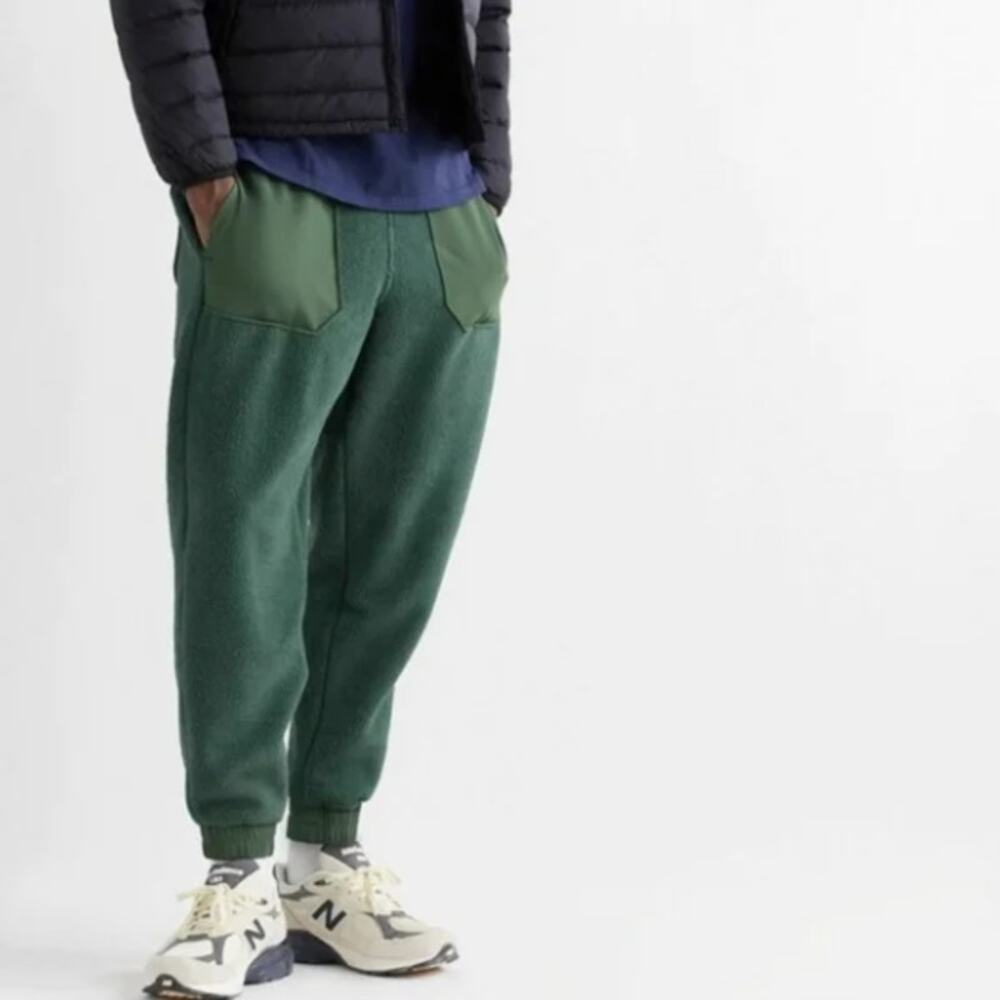 OUTDOOR VOICES PrimoFleece Paneled Fleece Joggers Forest Green Sz M $120 {GG12}